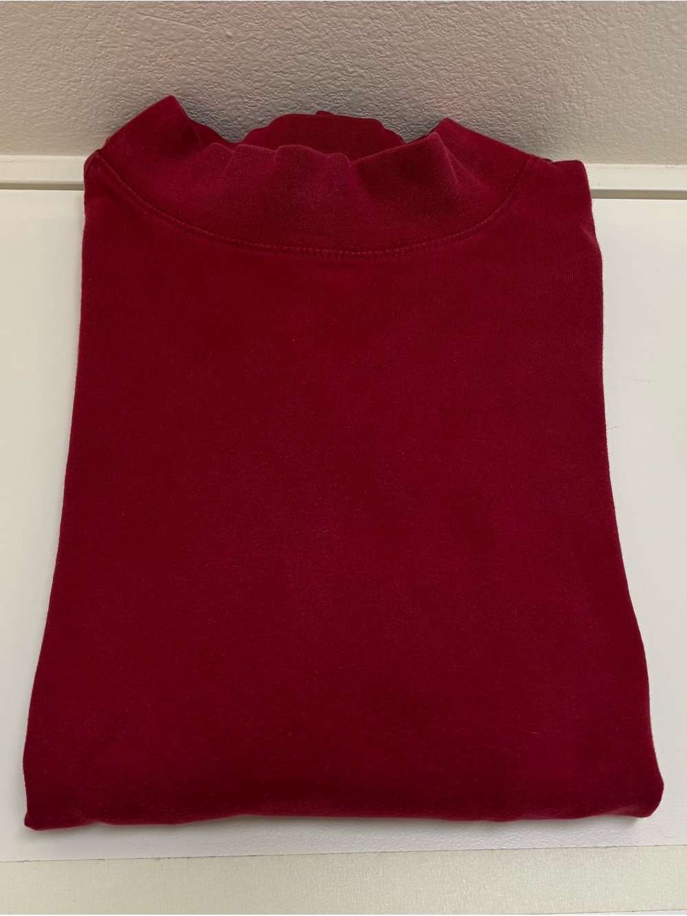 Covington Men's Deep Red Mock Turtleneck Sweater